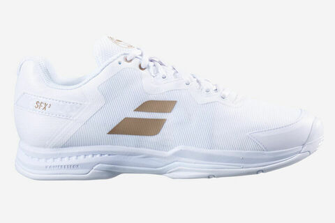 Babolat SFX3 All Court Wimbledon White Gold Tennis Shoe