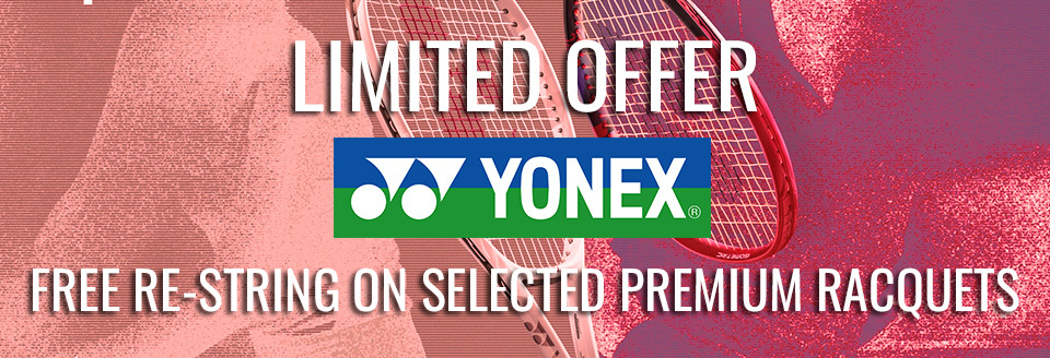 Free restring on selected Yonex racquets